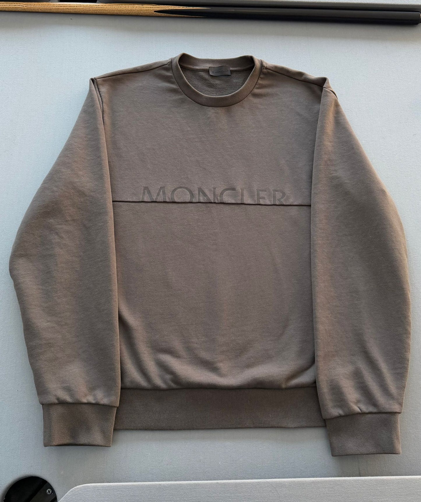 Moncler Grey Sweater - Size: XXL (25''ptp)