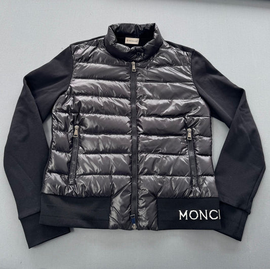 Moncler Maglia Black Zip Up Padded Cardigan - Medium (UK10/12)
