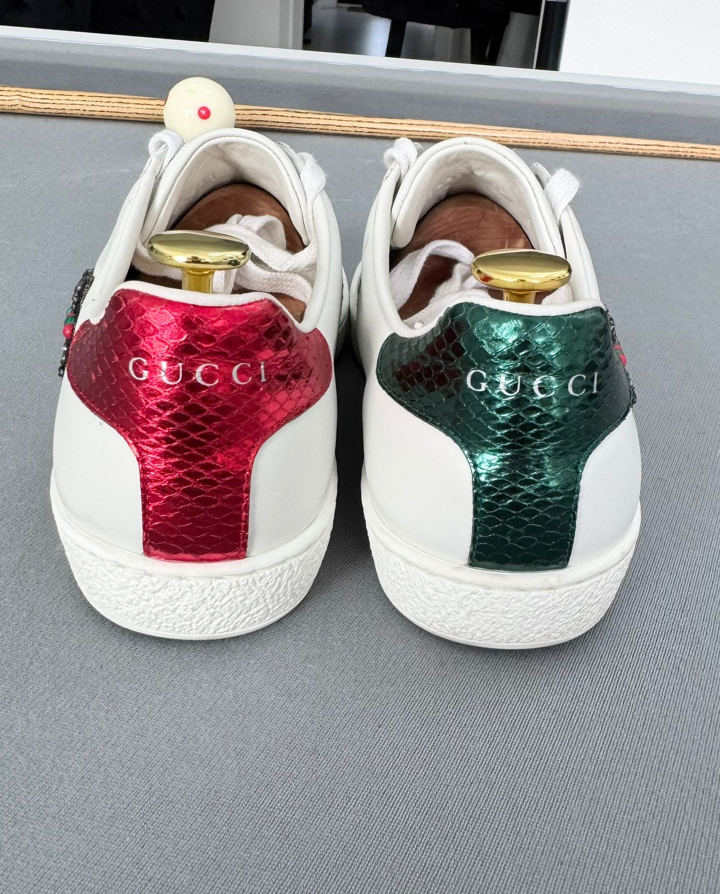Gucci Ace Diamanté Arrow Trainers, Size 4 EU 37 - Authentic
