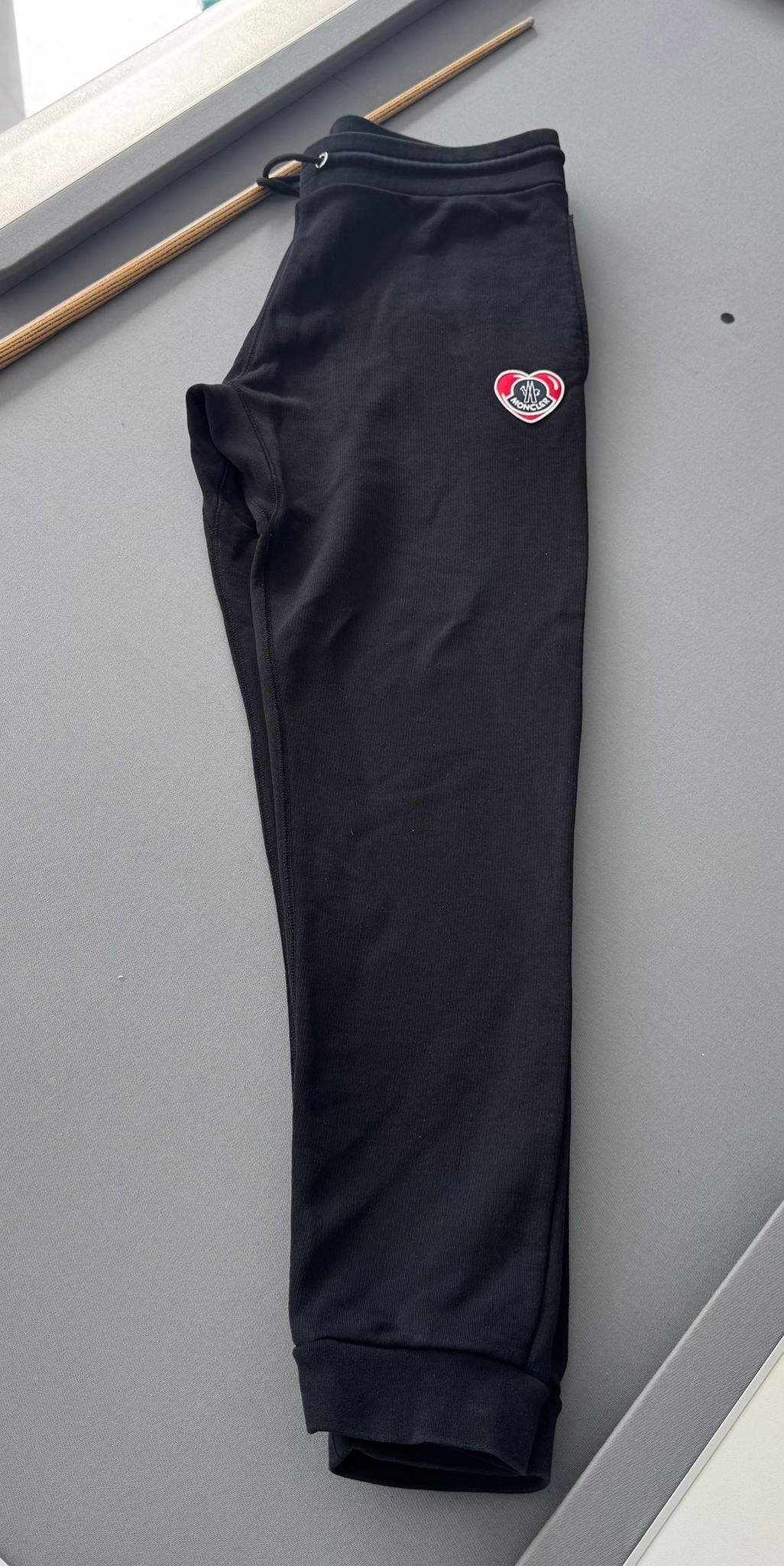 Moncler Heart Logo Tracksuit Bottoms Black - XL