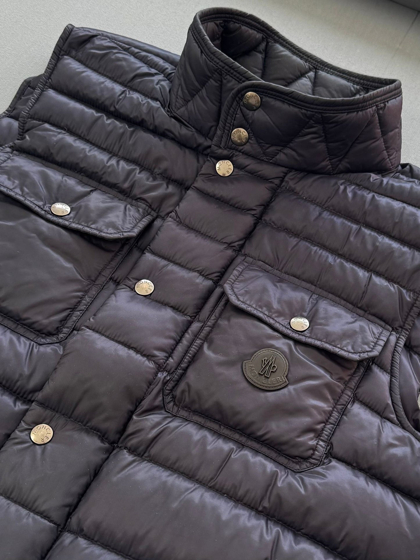 Moncler Navy Ever Gilet - XL (Size 5) - 24” PTP