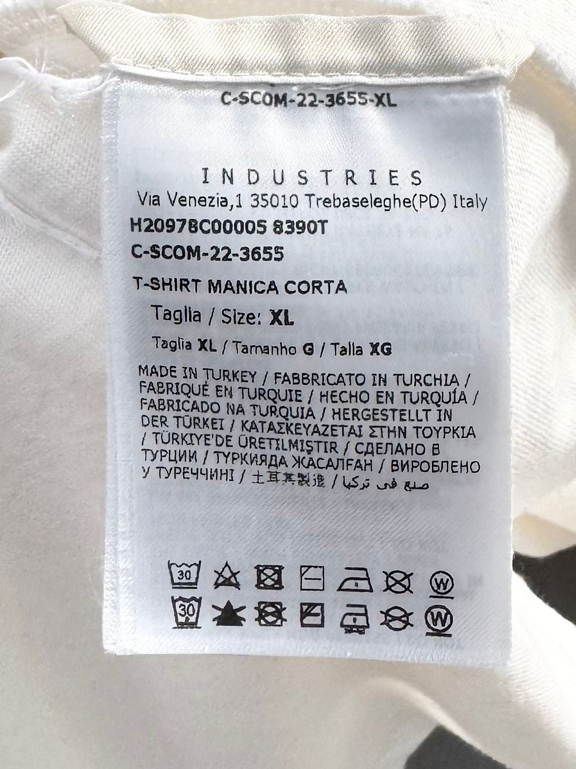 Moncler Grenoble Logo Print White T Shirt - Size: XL (23.5''PTP)