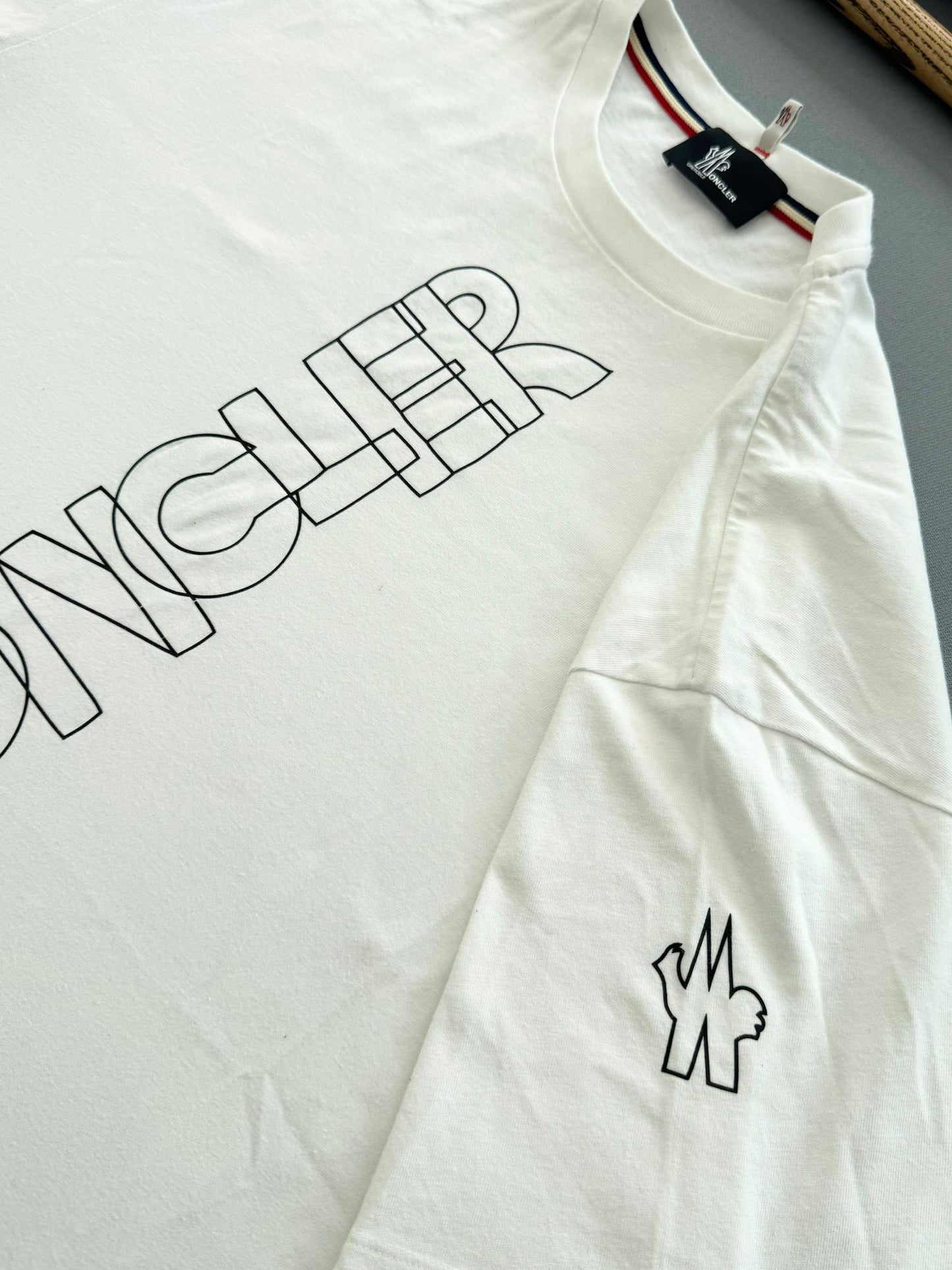 Moncler Off White Grenoble Logo Print T-Shirt - XL - 25” PTP