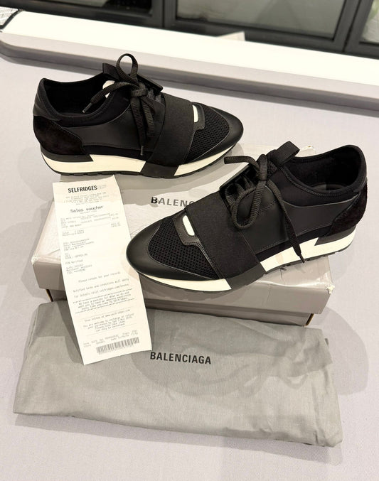 Balenciaga Black Race Runner - Size UK5 (EU38)