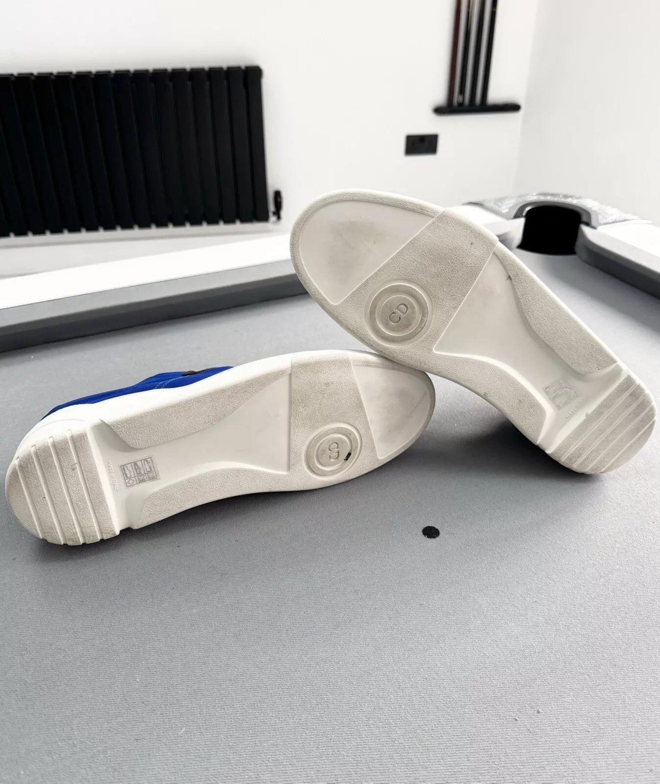 Dior Blue Canvas Runners B17 Lace Up Trainers - Size UK 11 (EU 45)