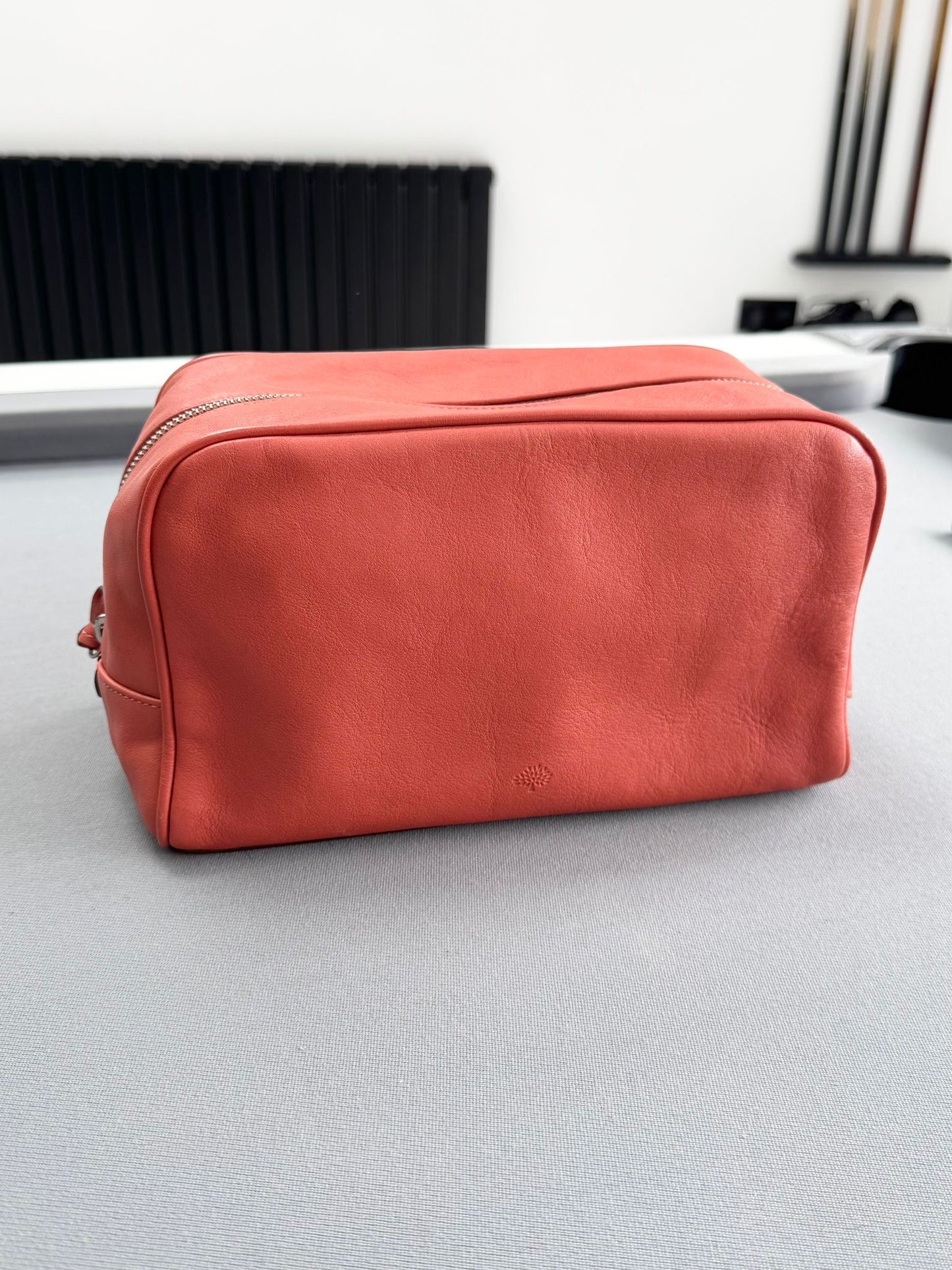 Mulberry Coral Leather Wash Bag