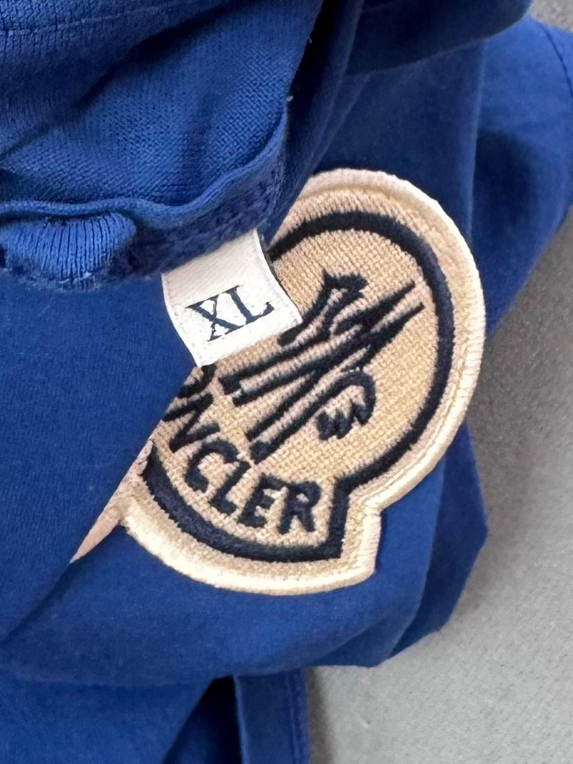 Moncler Double Logo Royal Blue T Shirt - XL (21.5'' ptp)