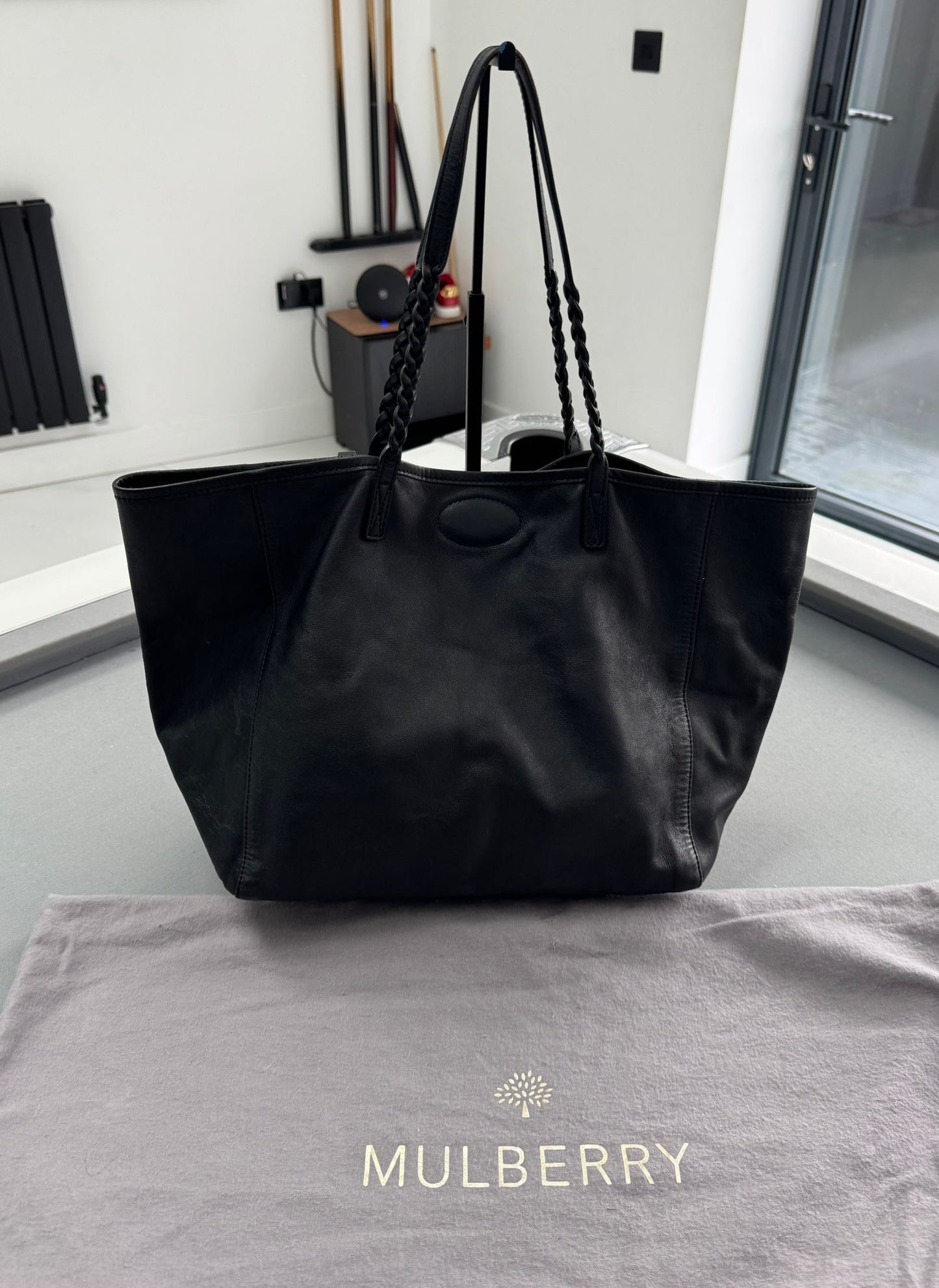 Mulberry Medium Dorset Tote in Black Smooth Touch Nappa Leather