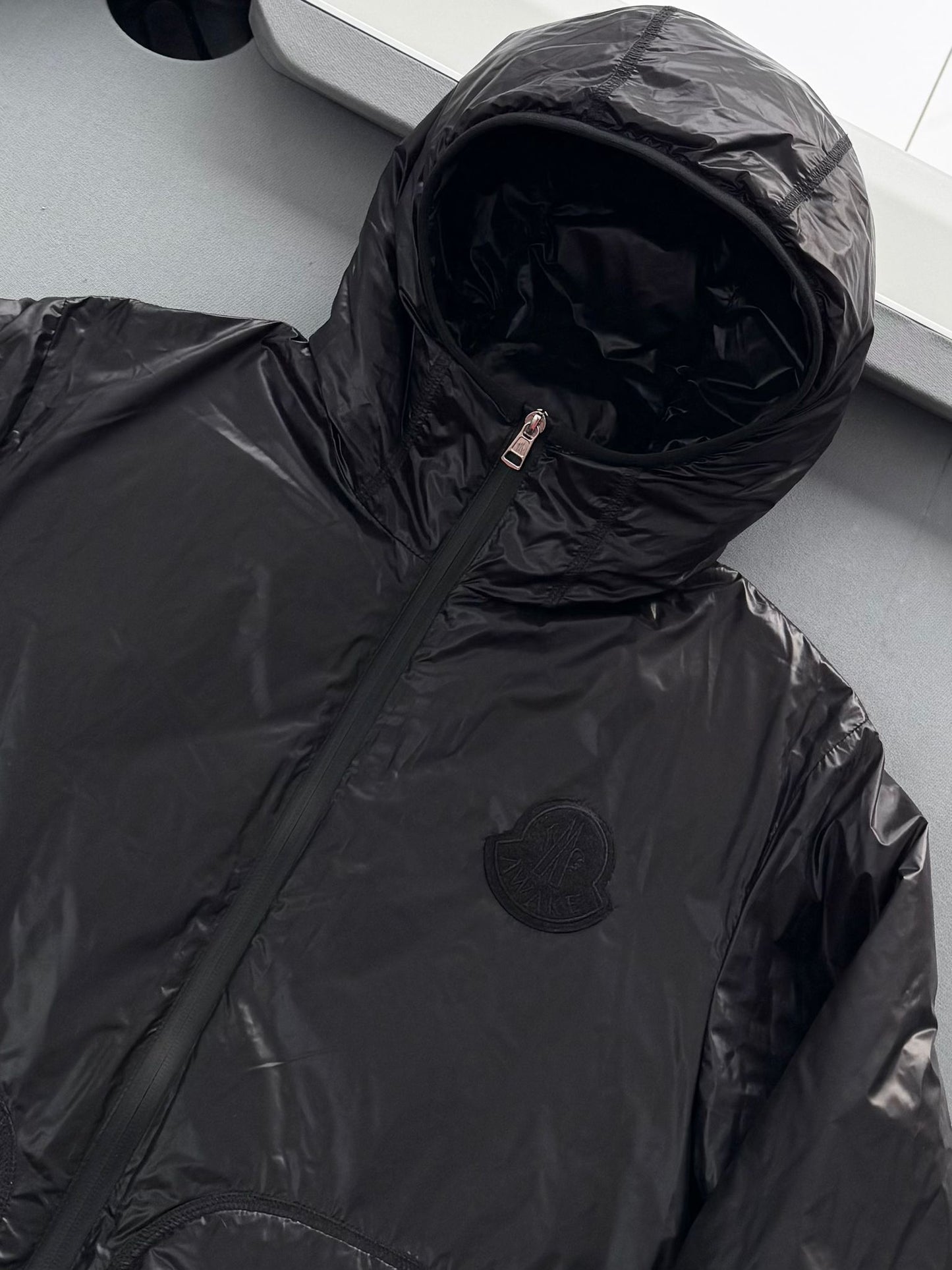 Moncler Awake Black Lau Windbreaker Jacket - Size 3 - PTP 23” - Fits Large