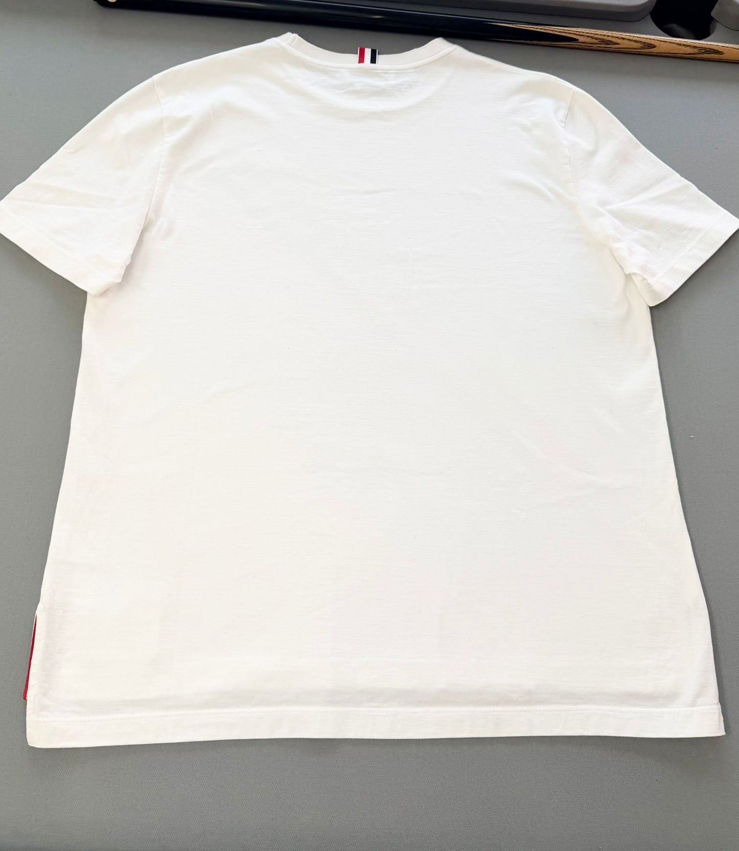 Thom Browne Diagonal Stripe White T Shirt - Size: 4 (XL) (23.5 ptp)