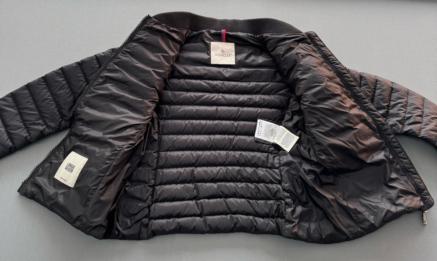 Moncler Blen Black Down Jacket - Fits UK 10 - Size 3 (20” PTP)