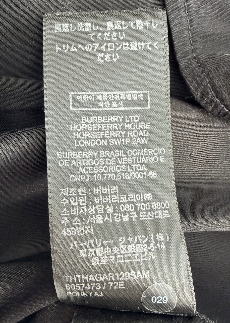 Burberry Black Logo-Embroidered Long Sleeved Shirt - XL (24''PTP)