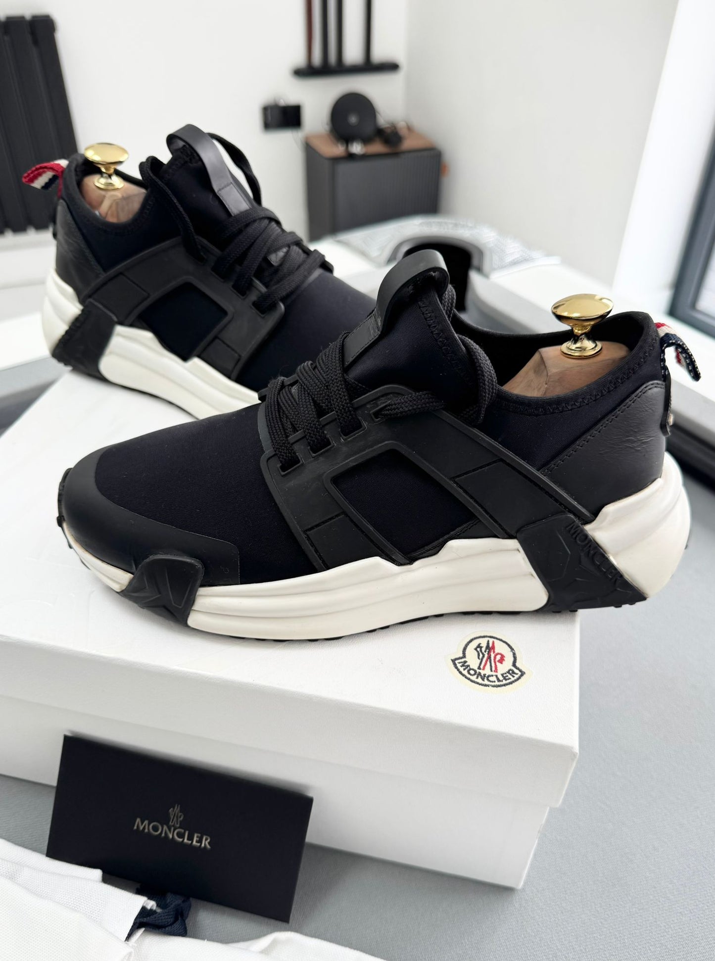 Moncler Black Lunarove Trainers - Size 5 (EU38)
