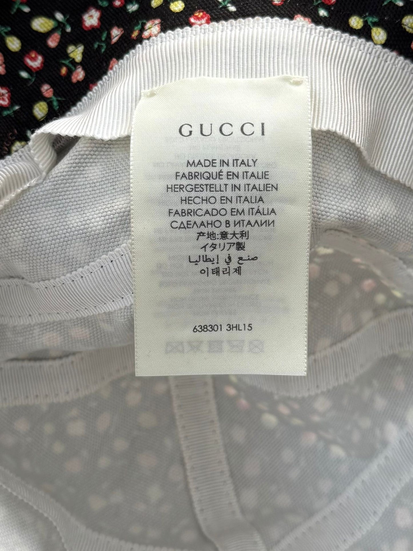 Gucci  X LIBERTY OF LONDON Canvas Floral Print Bucket Hat Black Multicolor