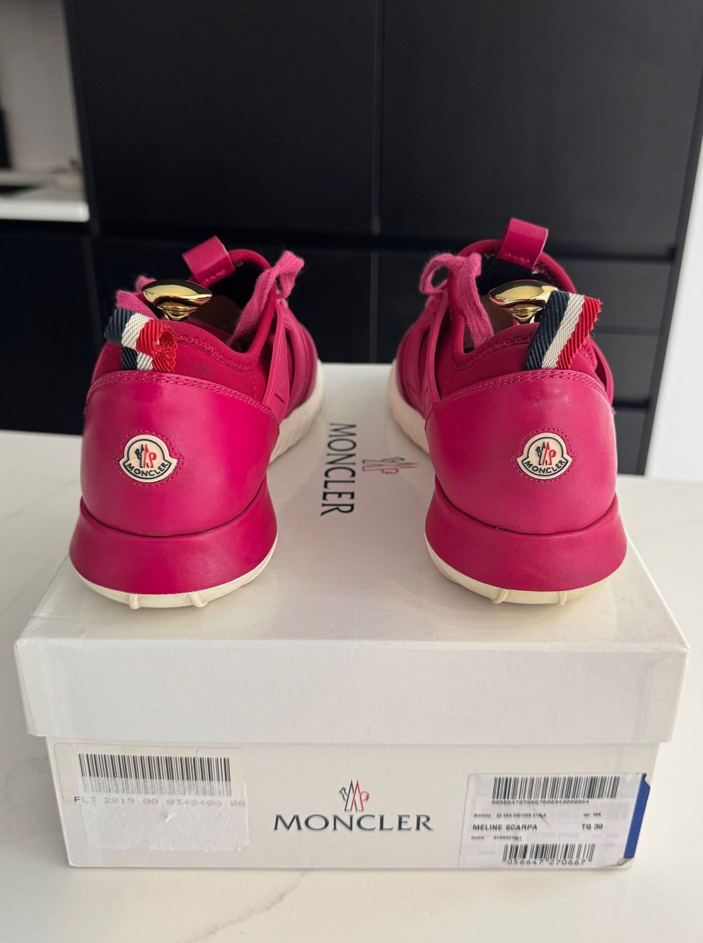 Moncler Fushia Pink Meline Scarpa Trainers - UK 6(EU 39)