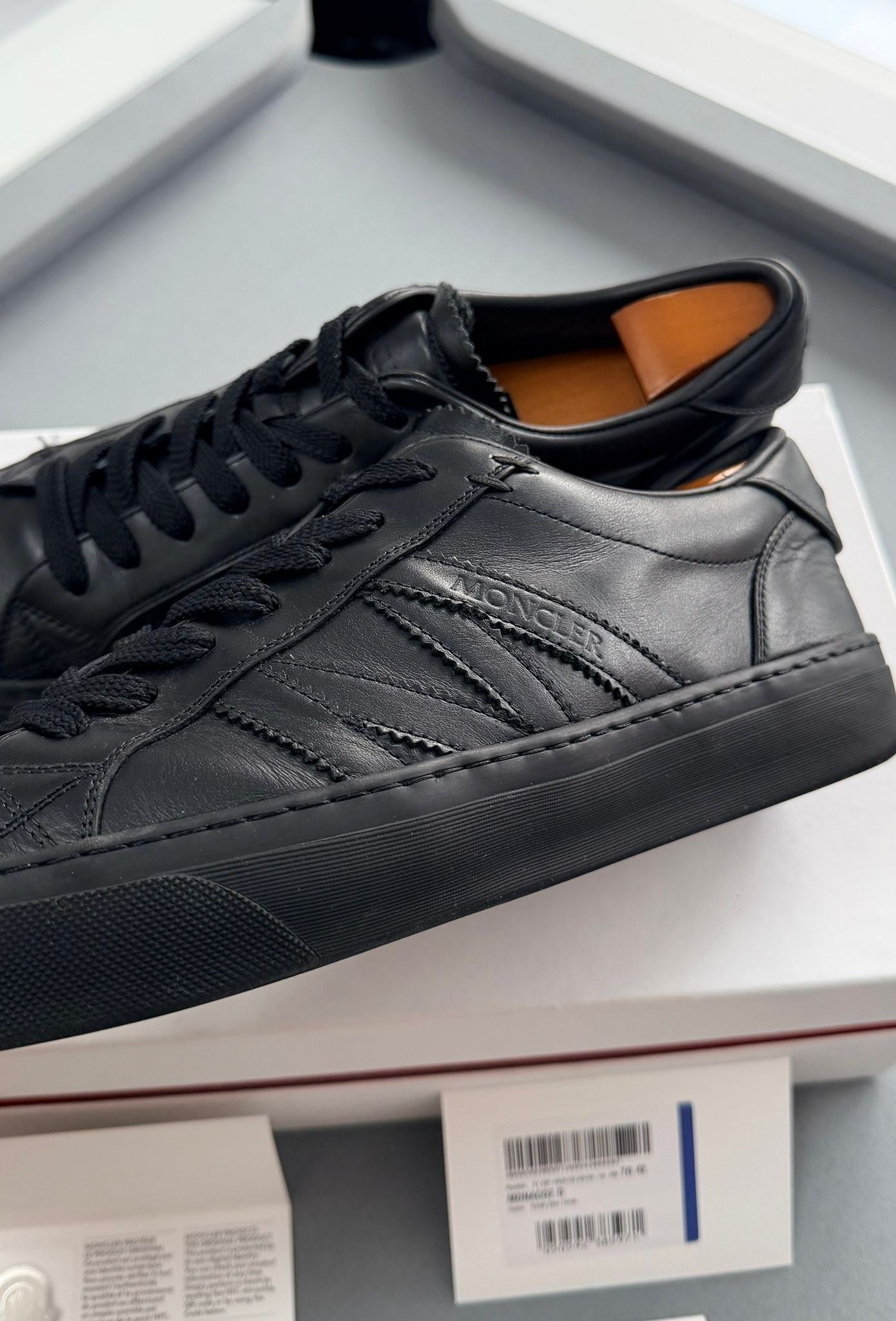 Authentic Pre-Loved Moncler Black Monaco Trainers UK
