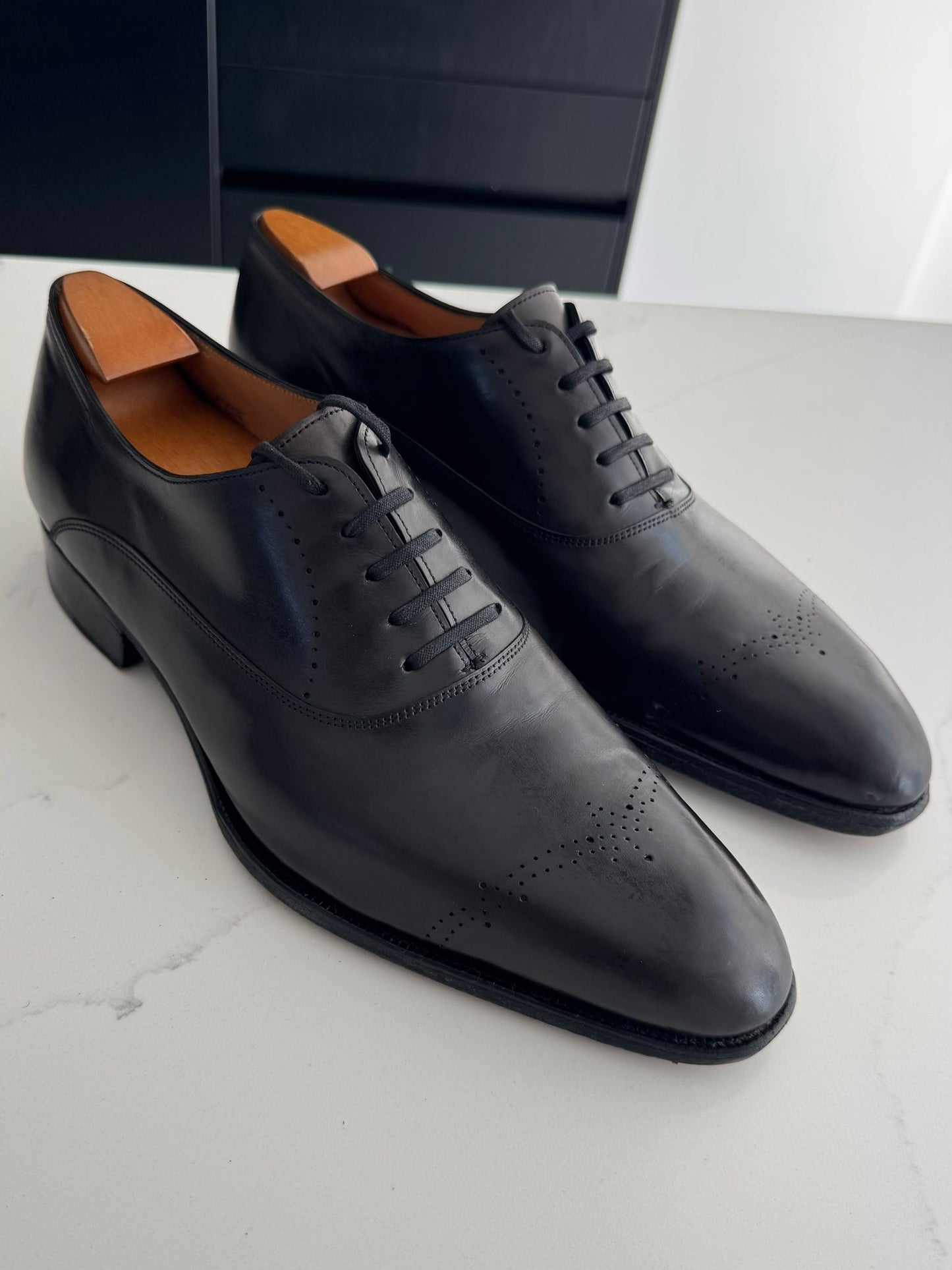 John Lobb Men’s Ascot Oxford Lace-up Shoes Black - UK 9 - EU 43