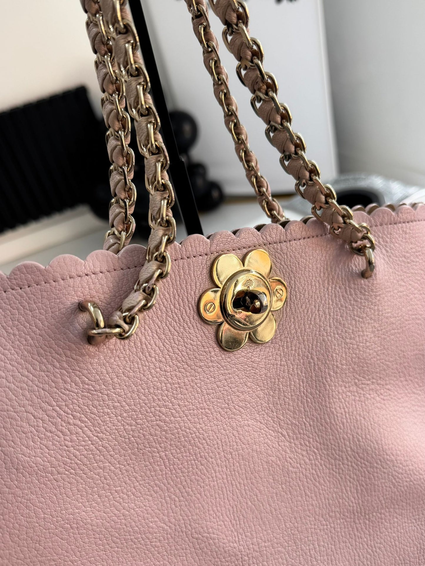 Mulberry Cecily Flower Baby Pink Tote