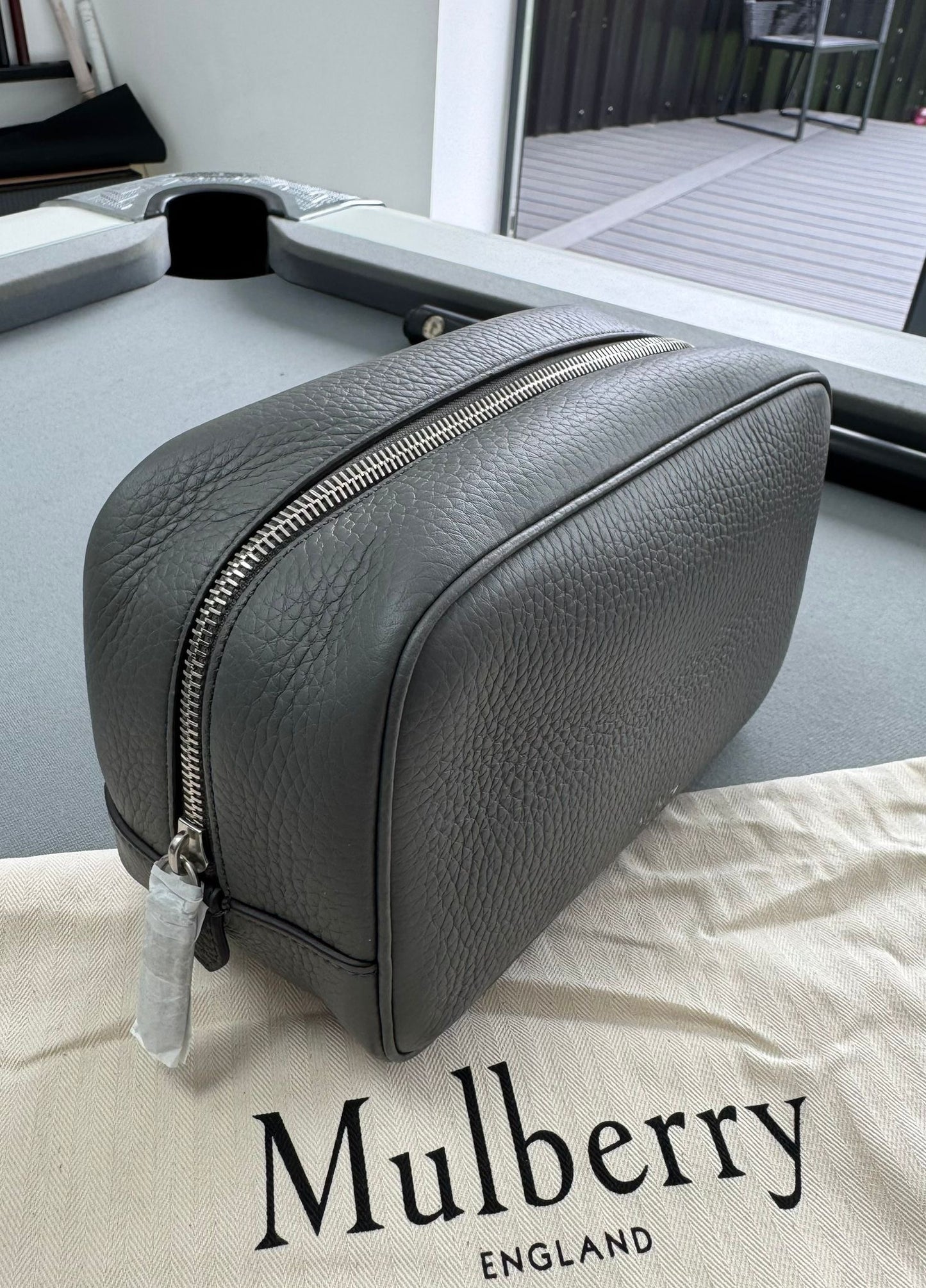 Mulberry Grey Heritage Wash Bag / Toiletry Bag