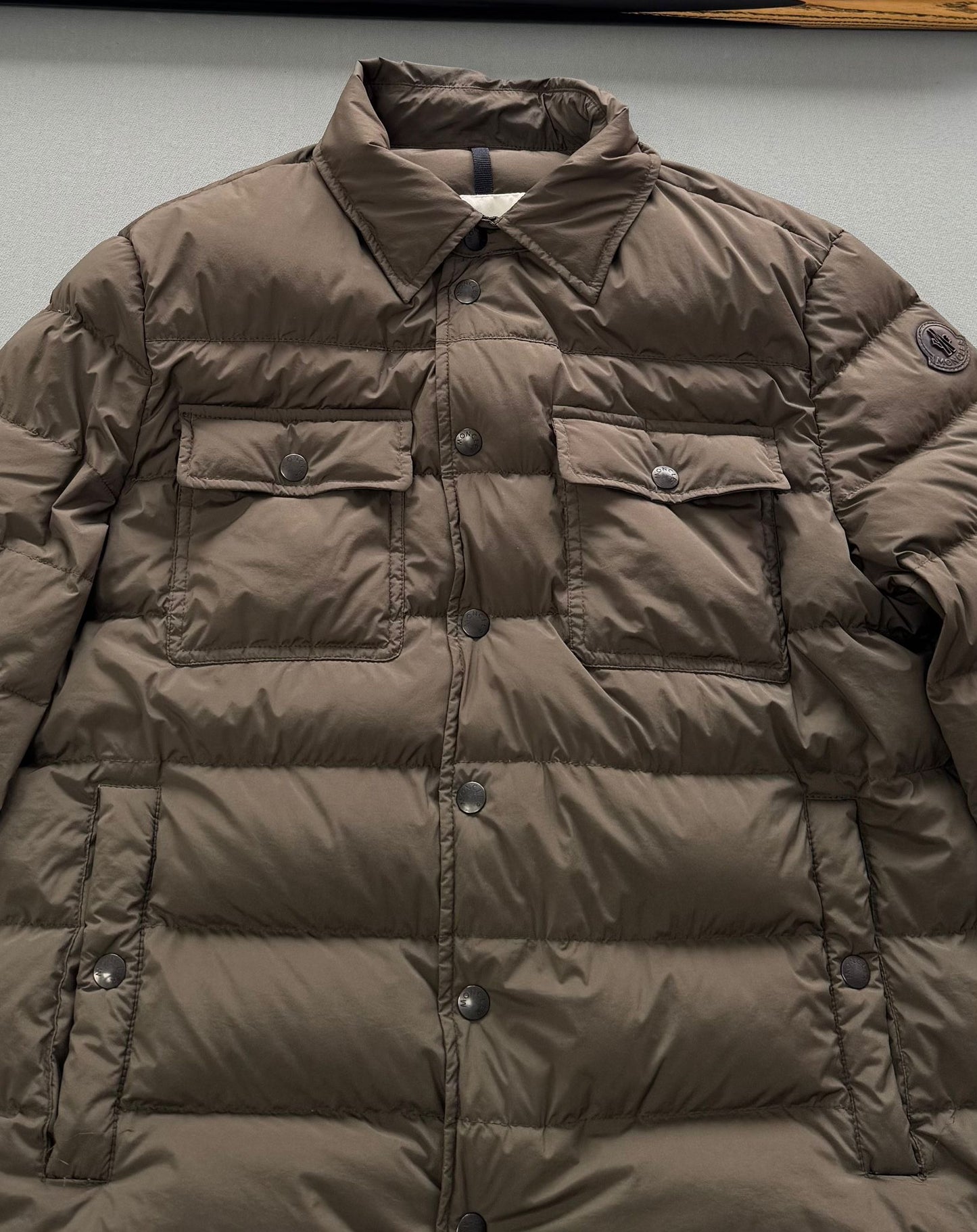 Moncler Laberon Down Jacket - Khaki - Size 3 (22''ptp)