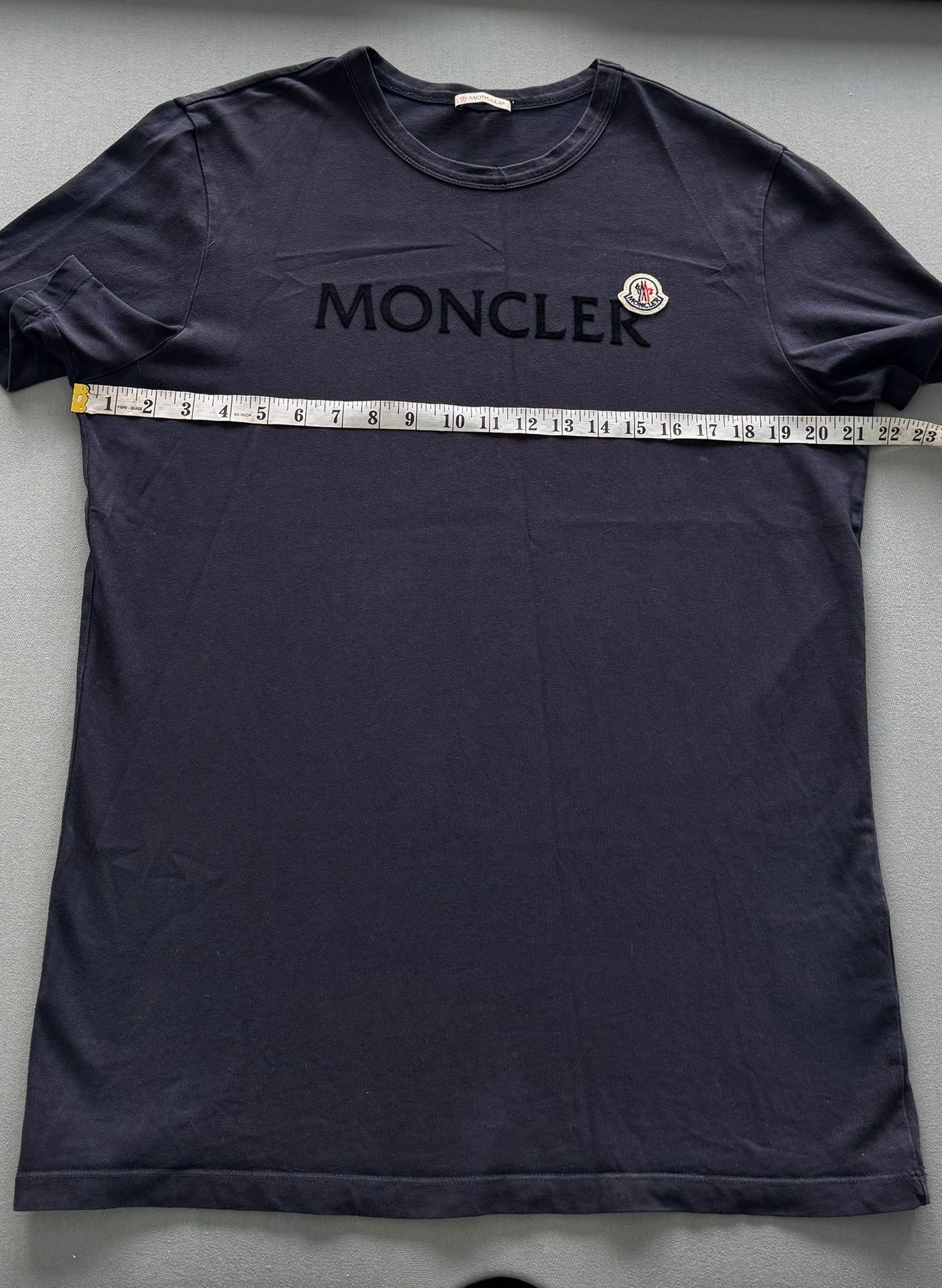 Moncler Navy Logo Badged T Shirt - Large (21.5''ptp)