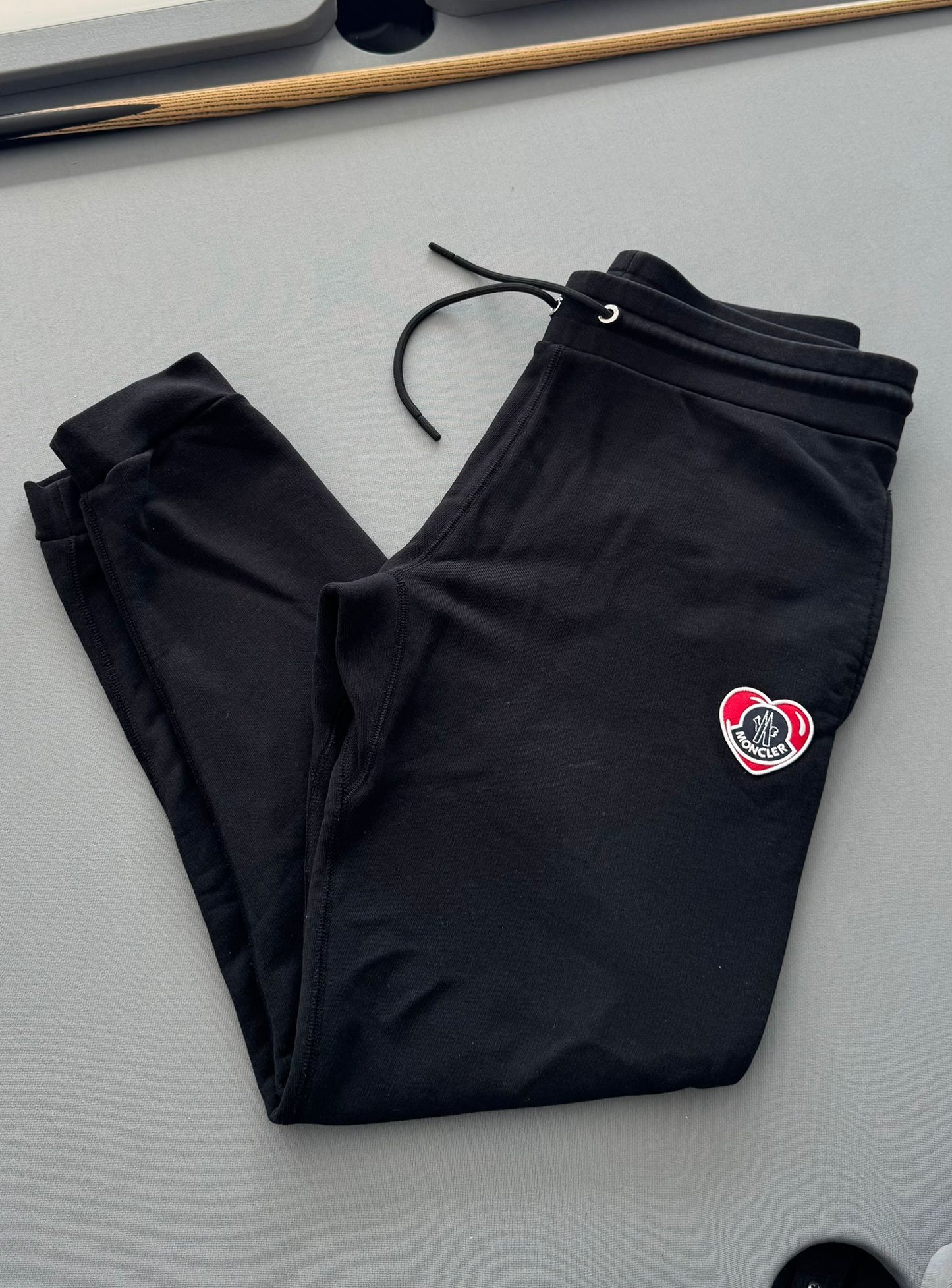 Moncler Heart Logo Tracksuit Bottoms Black - XL