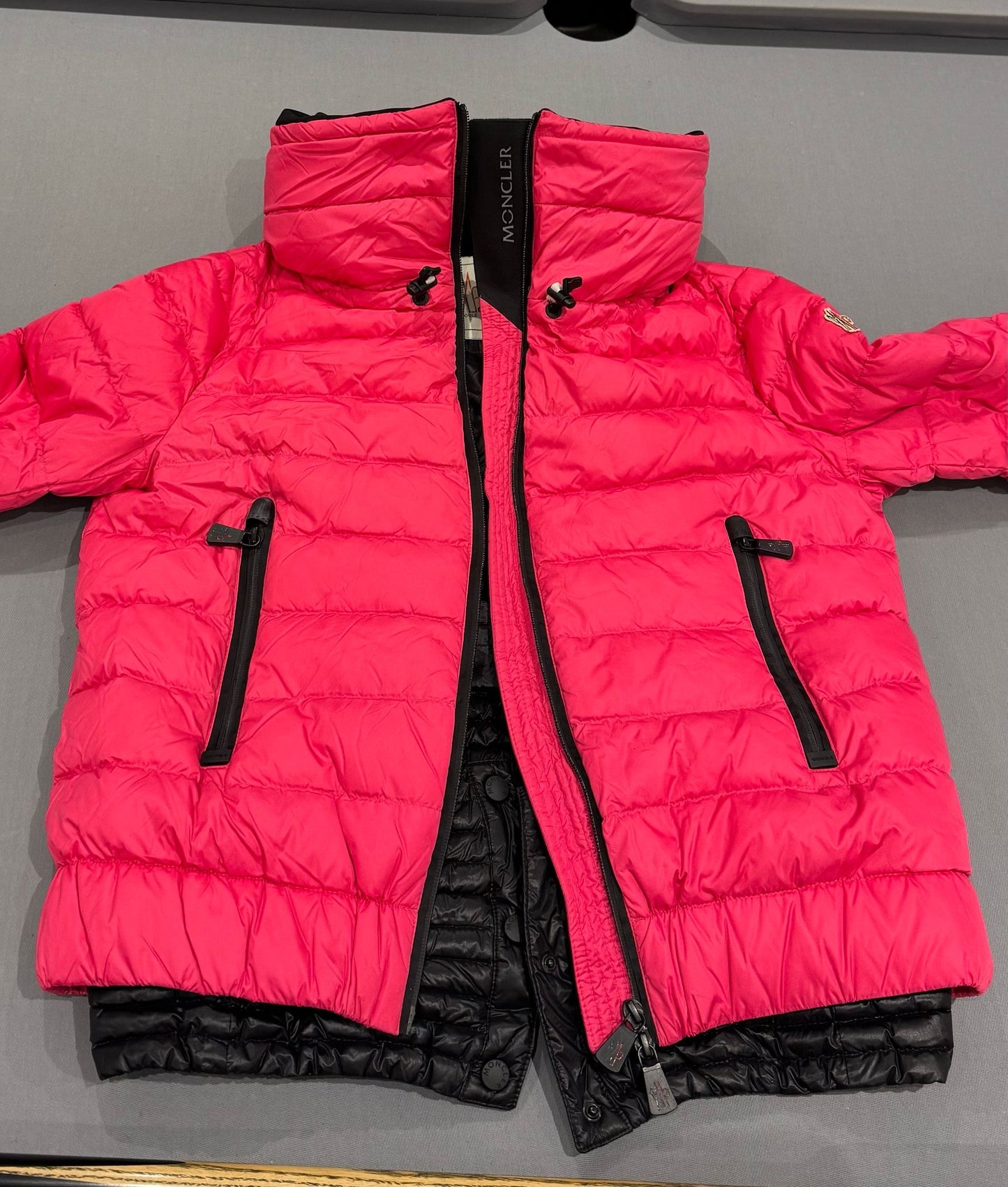 Moncler Grenoble Vonne Pink Down Jacket - Size 2 - Fits UK 10