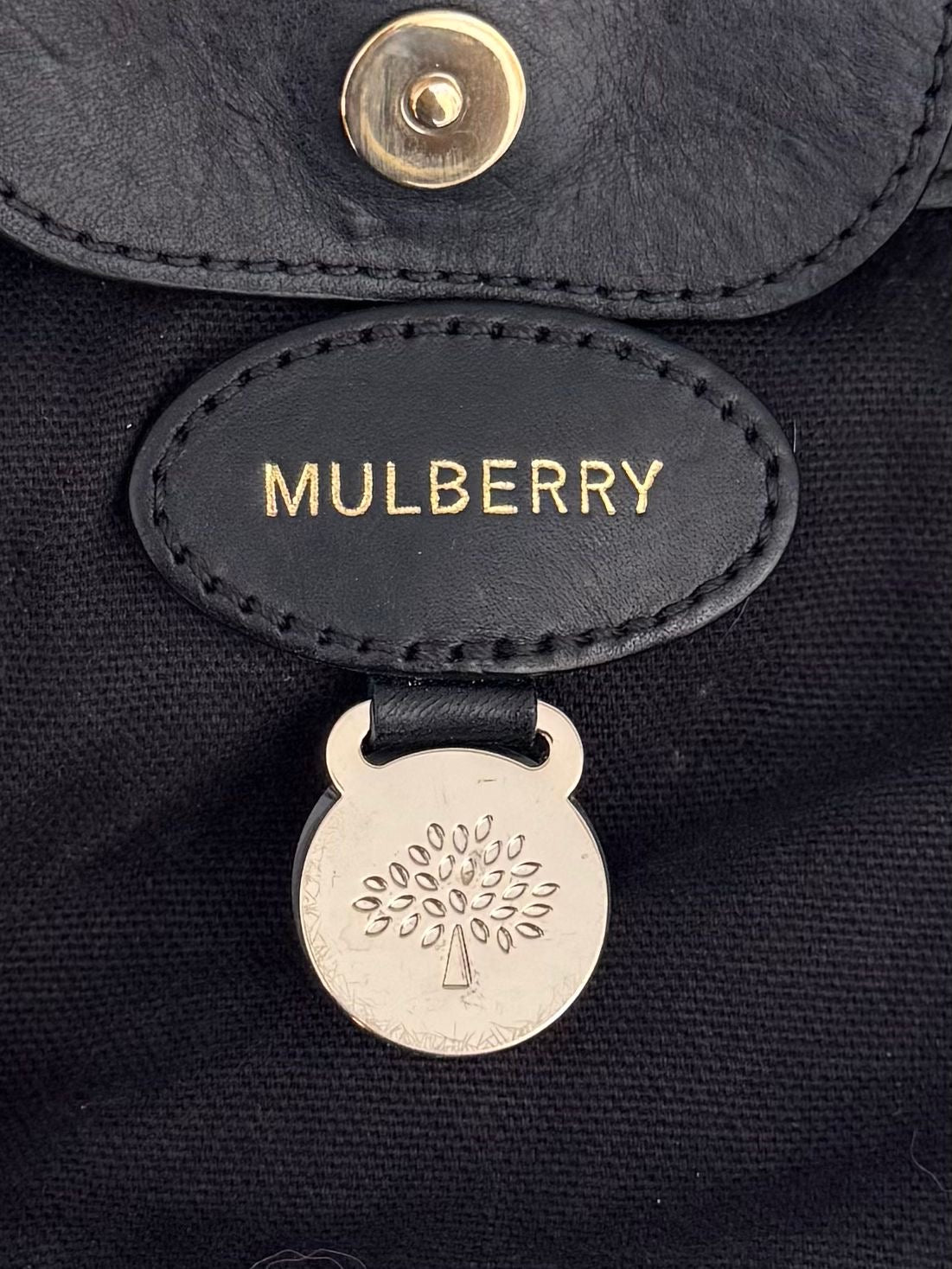 Mulberry Mini Jamie Bucket Bag Black With Gold Hardware