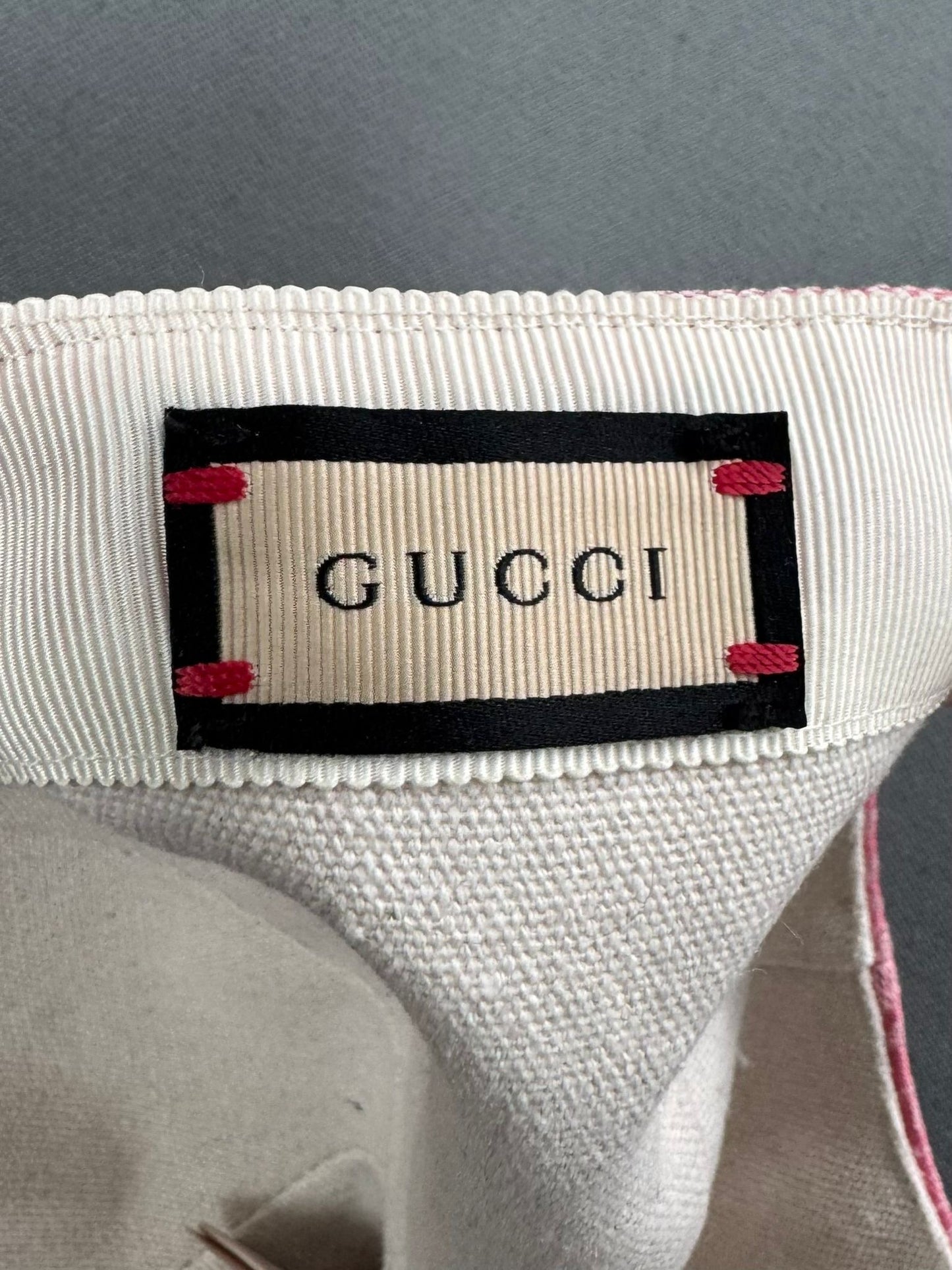 Gucci GG Pink Canvas Baseball Hat