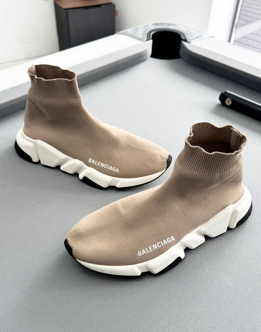 Balenciaga Speed Sock Tan Trainers Size UK 5 (EU38)
