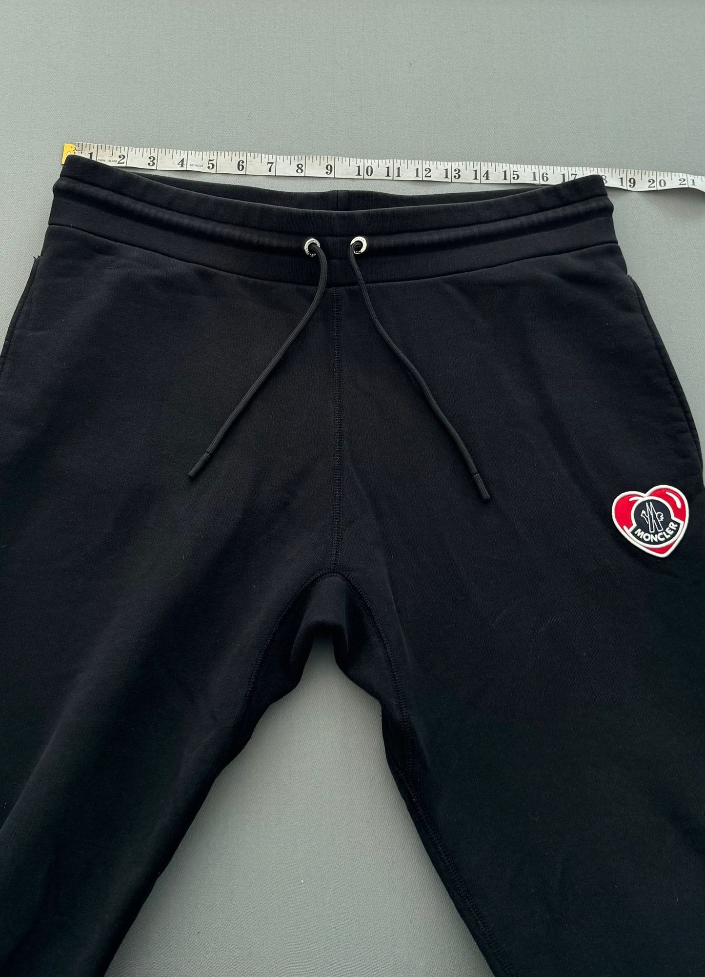 Moncler Heart Logo Tracksuit Bottoms Black - XL