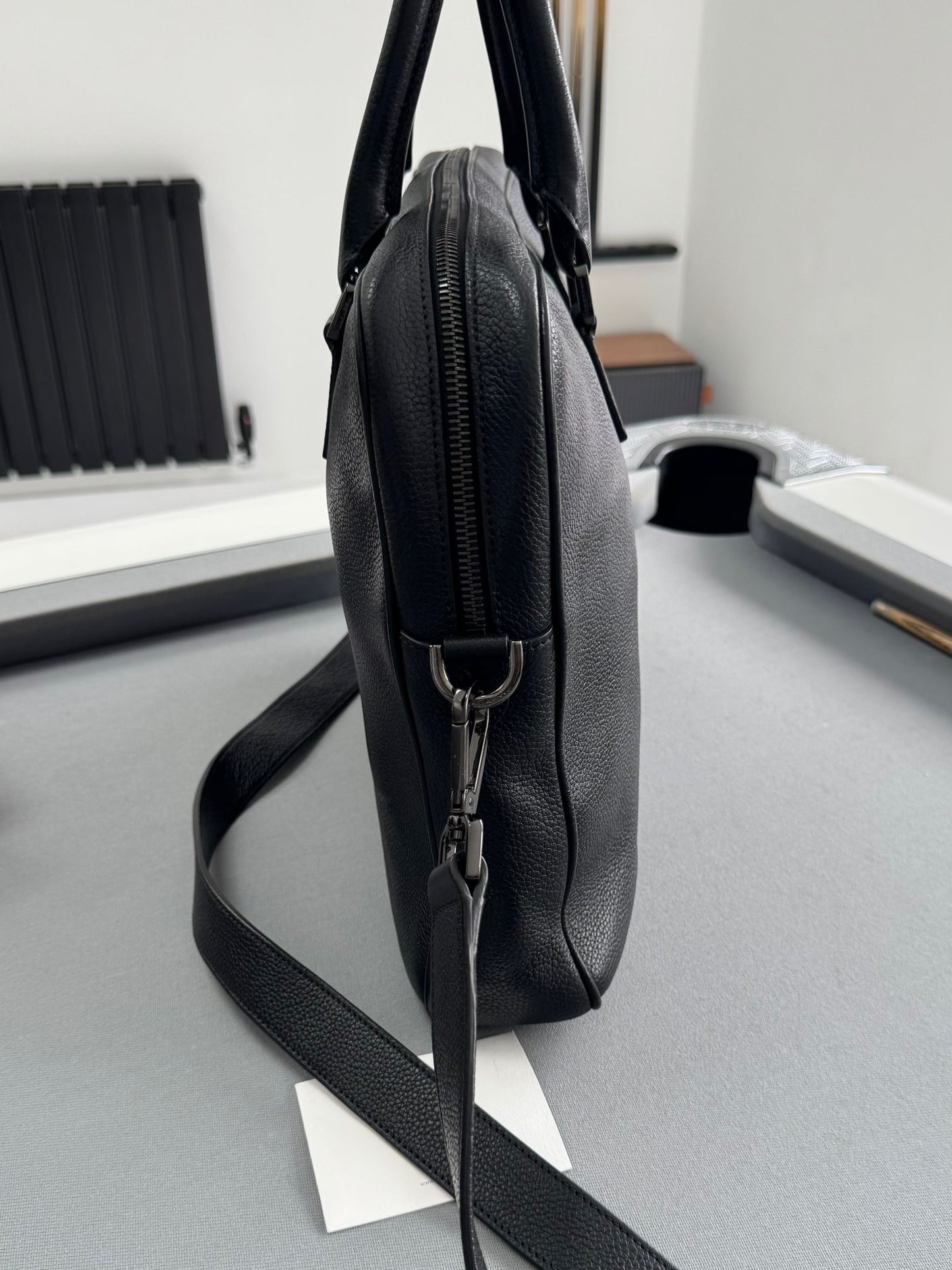 Mulberry Theo Dark Grey Laptop Bag Document Briefcase