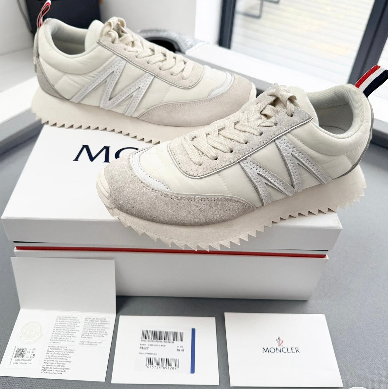 Moncler Pace Trainers - Cream (UK7- EU41) Fit UK 8