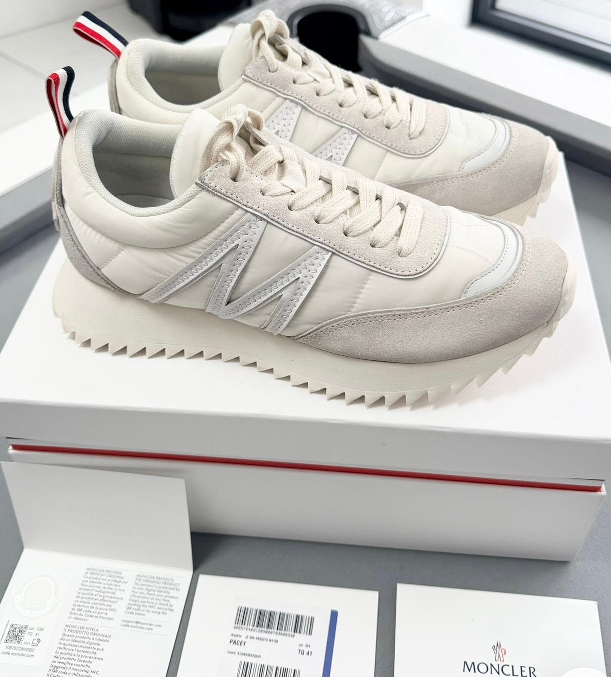 Moncler Pace Trainers - Cream (UK7- EU41) Fit UK 8