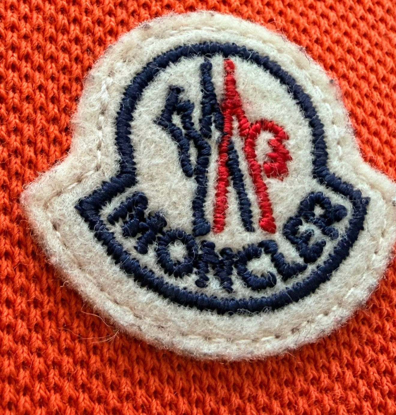 Moncler Logo Polo Shirt – Orange (Size XL)