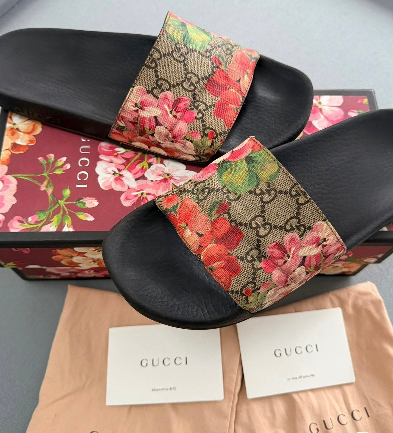 Gucci GG Blooms Slide Sandals – Multi (EU40 / UK7)