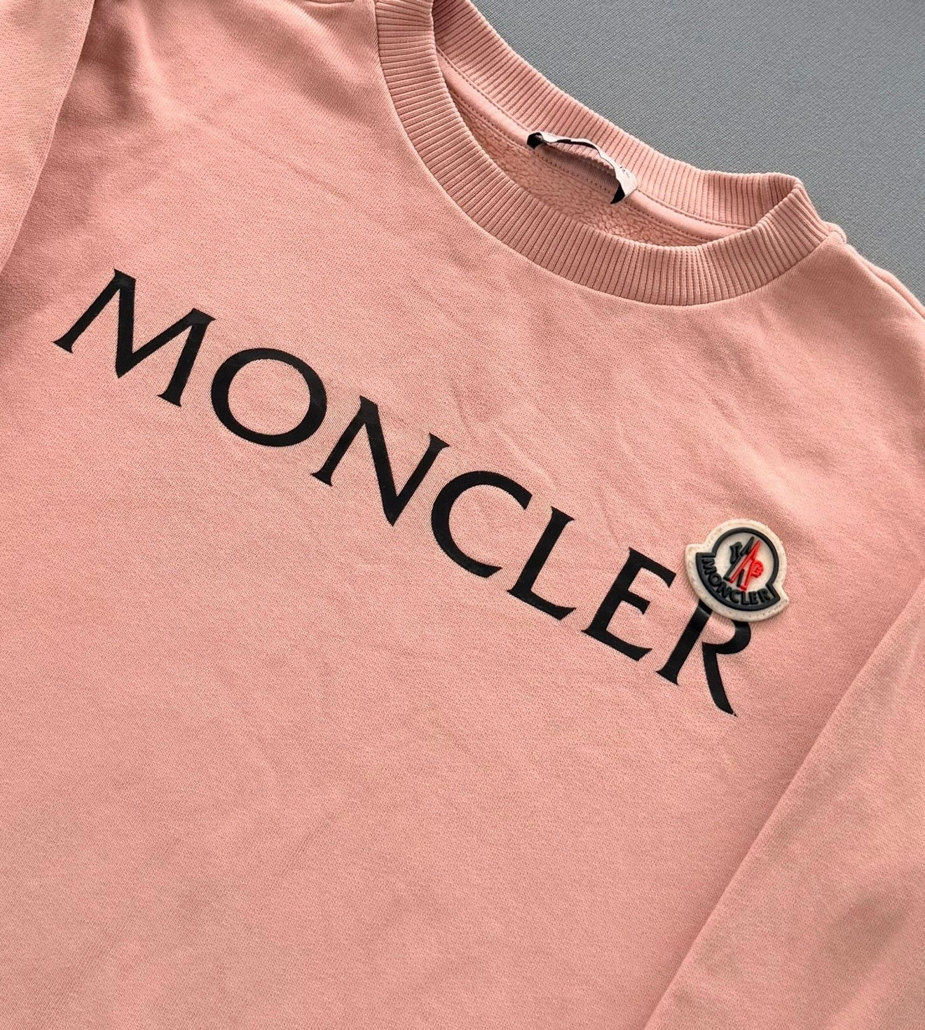 Moncler Logo Sweatshirt – Soft Pink (Age 10)