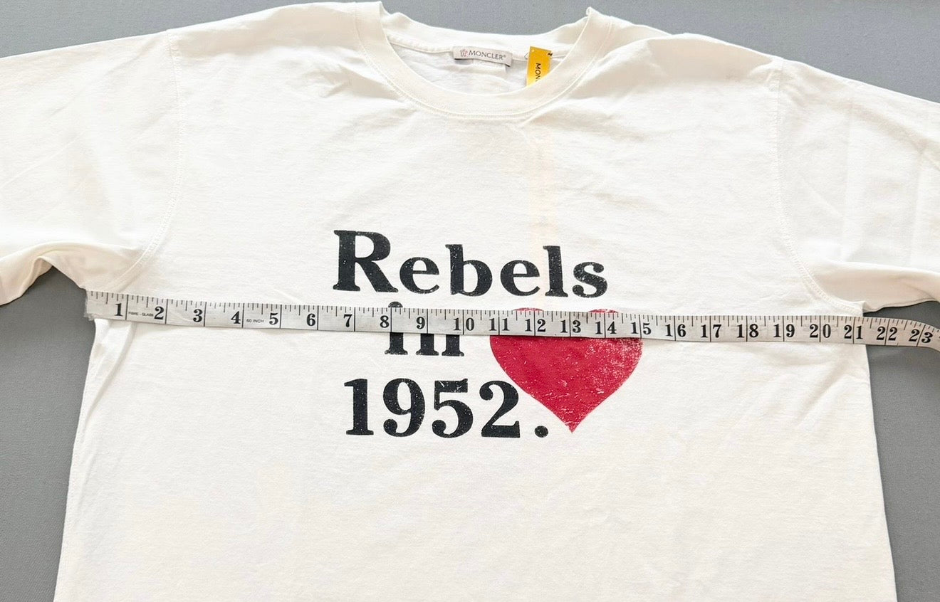 Moncler “Rebels in 1952” T-Shirt – White (Size Medium)