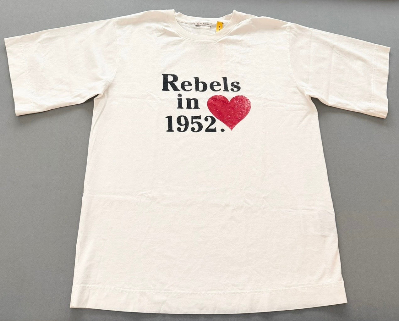 Moncler “Rebels in 1952” T-Shirt – White (Size Medium)