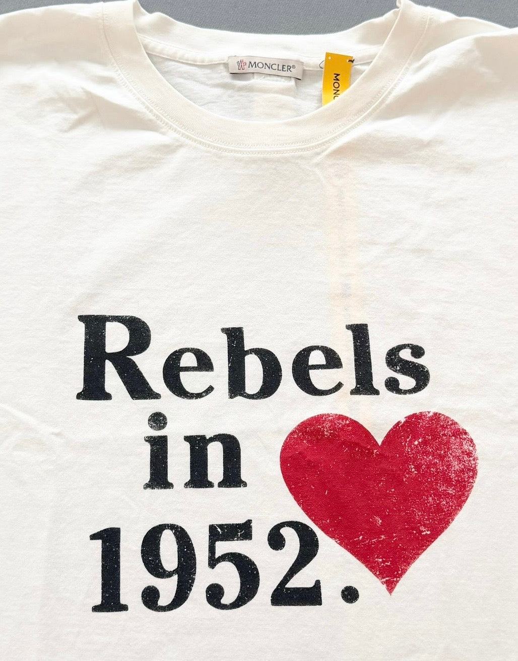 Moncler “Rebels in 1952” T-Shirt – White (Size Medium)