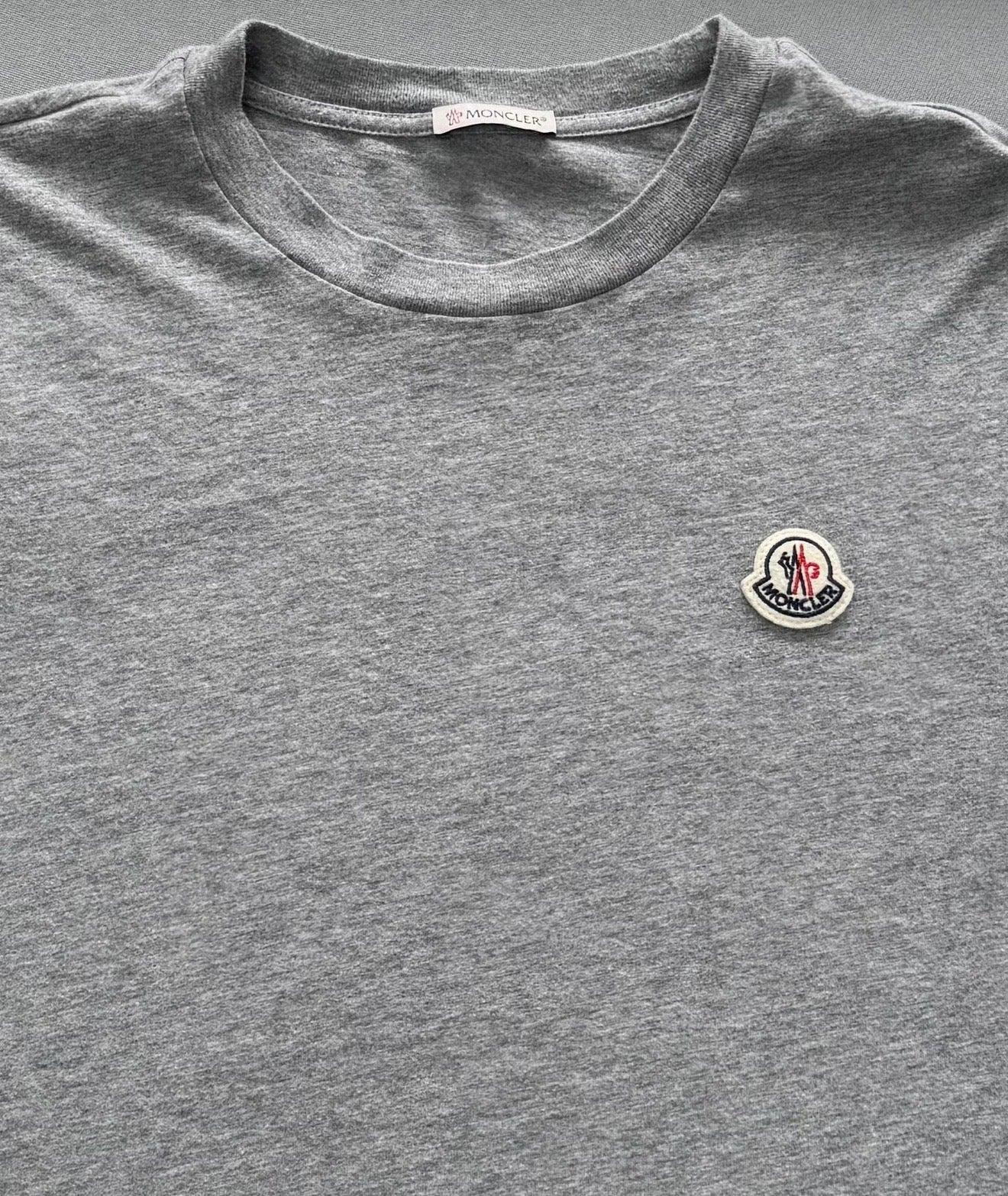 Moncler Logo Patch Cotton T-Shirt – White (Size Large)