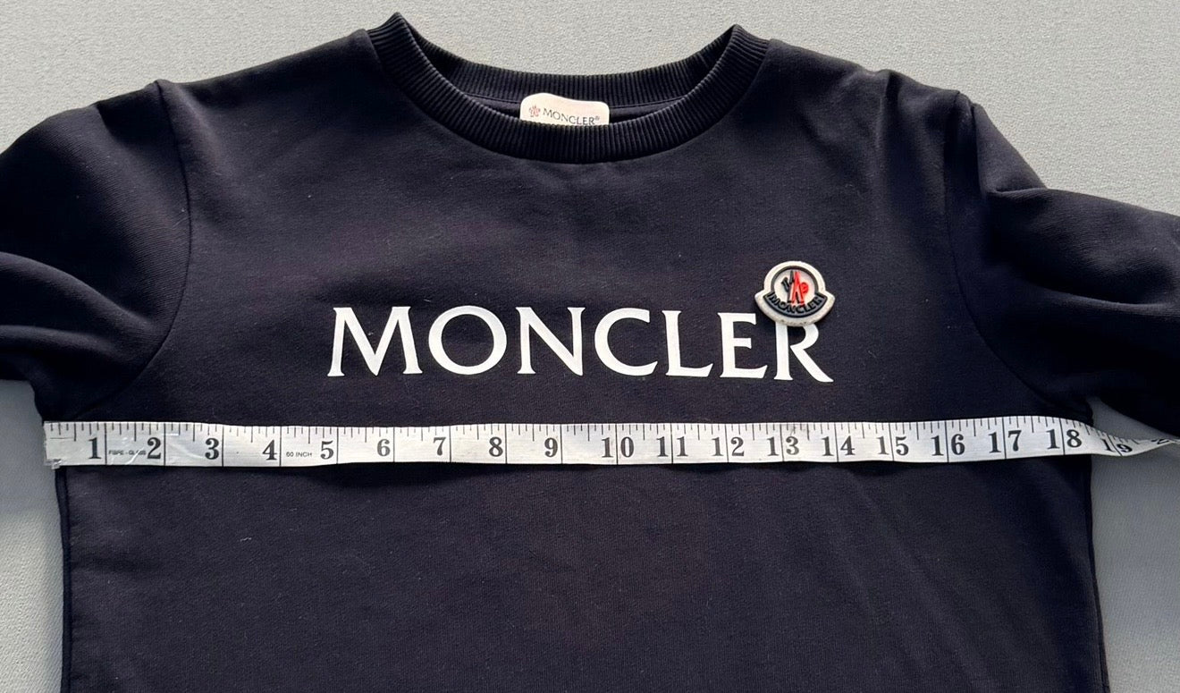 Moncler Logo Print Sweater – Navy | Age 14