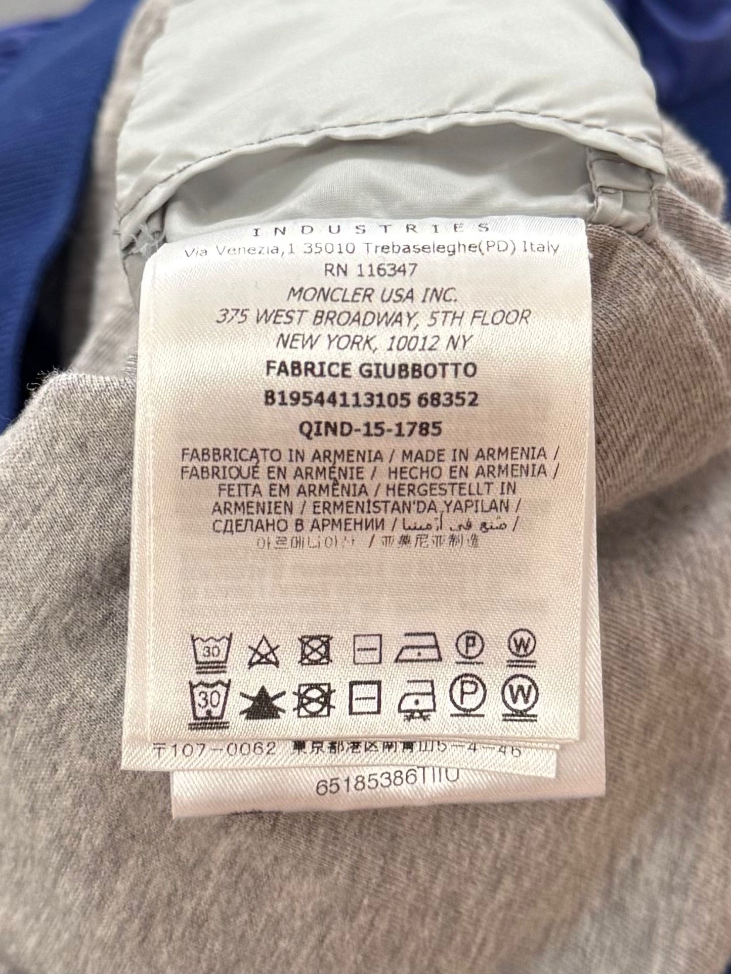 Moncler Blue Fabrice Jacket - Age 8 - 16” PTP