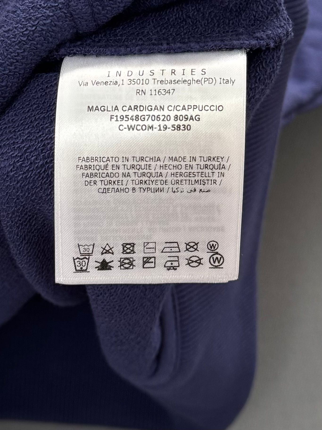 Moncler Zipped Navy Jersey Hooded Top - Age 14 (19” PTP) Brand New