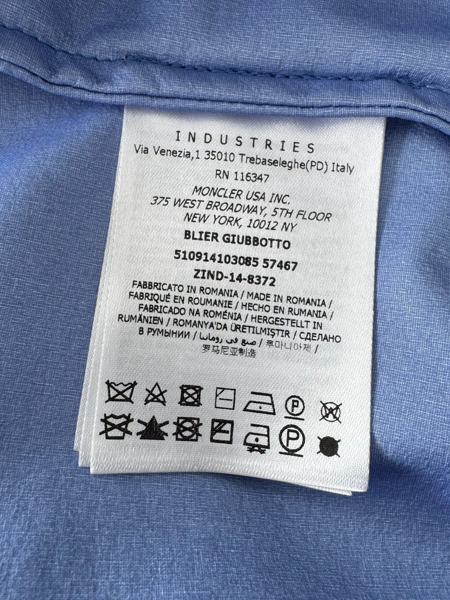 Moncler Blier Bomber Jacket - Size: 4 (24''ptp)