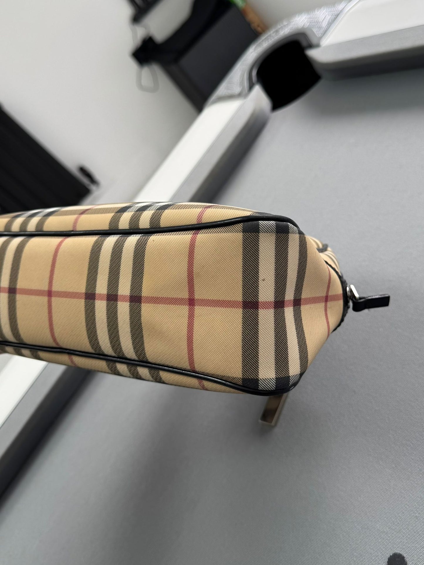 Burberry UPVC  Check Tote Bowling Handbag