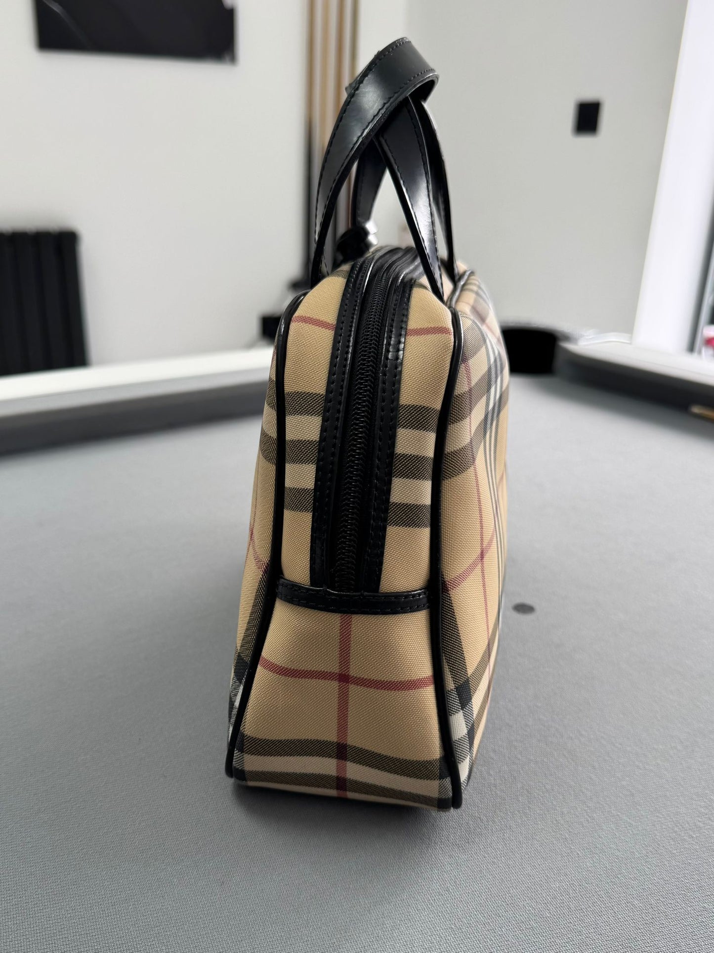 Burberry UPVC  Check Tote Bowling Handbag