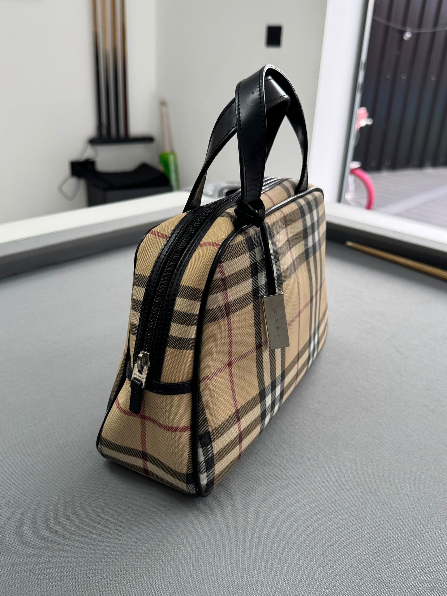 Burberry UPVC  Check Tote Bowling Handbag