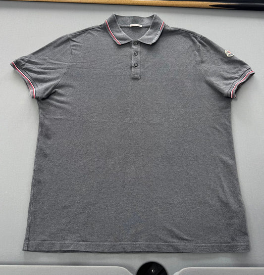 Moncler Grey Polo - 3XL (25'' PTP)