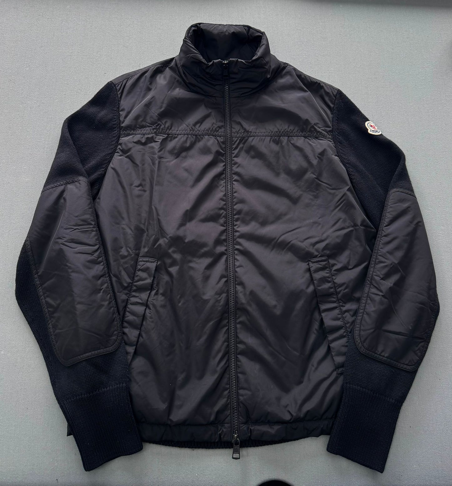 Moncler Tricot Black Down Cardigan - Small - 21'' PTP